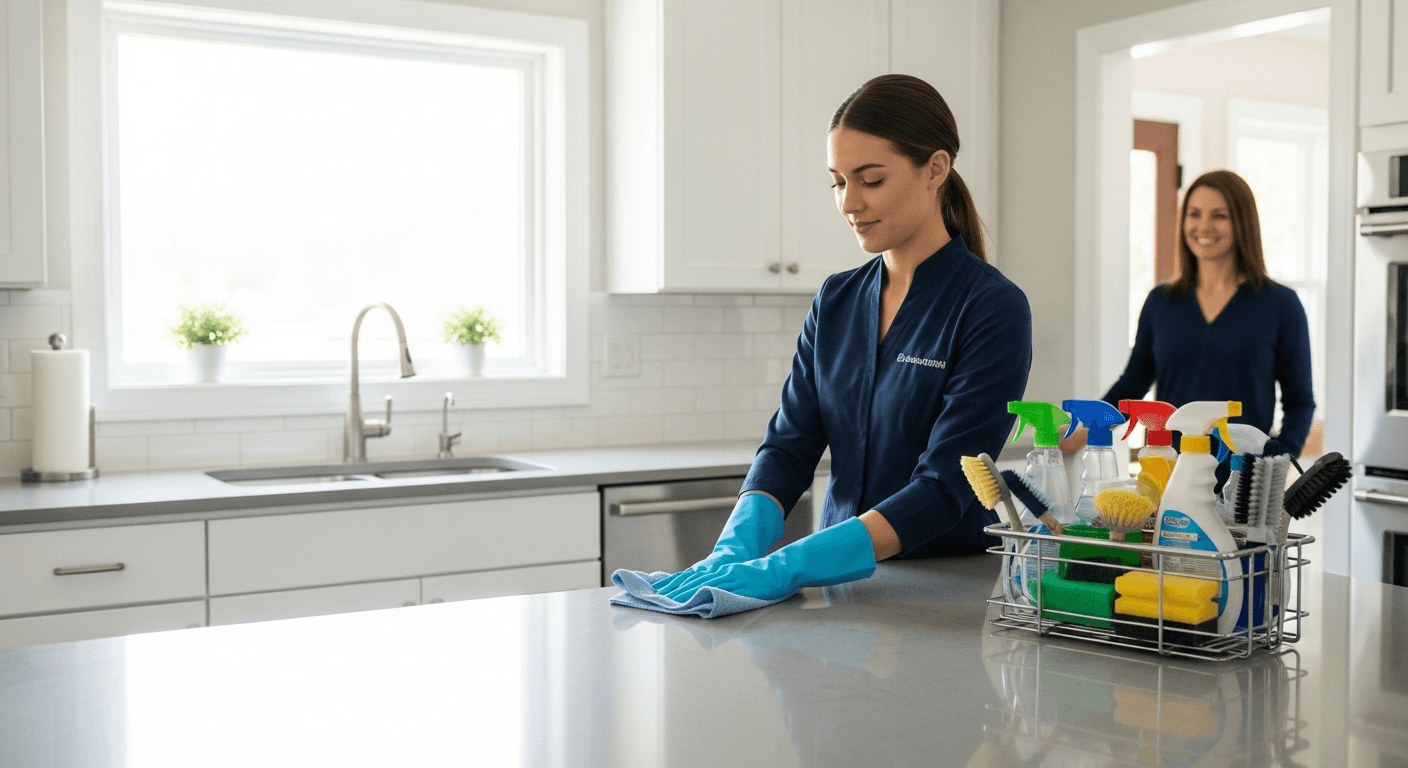 Cleaning Services — business owner and customer interaction