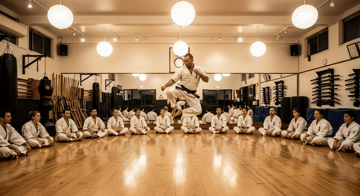 Martial Arts — business owner and customer interaction