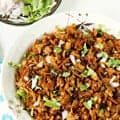 Veg Kothu Parota with Onion Raita